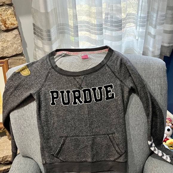 PINK Victoria's Secret Tops - Great Condition- Womens VS Pink Purdue sweatshirt size XS